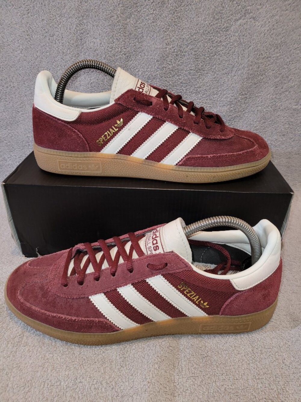 Adidas Spezial Men's Size 8.5 Burgundy Maroon White Gum Sneakers JH5439 (#2131)